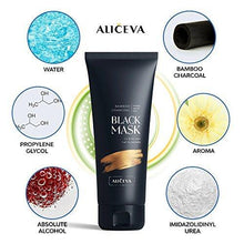 Load image into Gallery viewer, Aliceva Black Mask, Blackhead Remover Mask, Charcoal Peel Off Mask, Charcoal Face Mask for All Skin Types with Brush  - 5 Hour 500,000 Customer Celebration