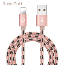 Load image into Gallery viewer, Speed Data Transfer Fiber iPhone USB Cable