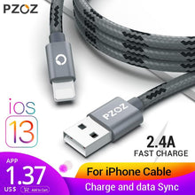 Load image into Gallery viewer, Speed Data Transfer Fiber iPhone USB Cable