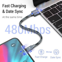 Load image into Gallery viewer, Speed Data Transfer Fiber iPhone USB Cable